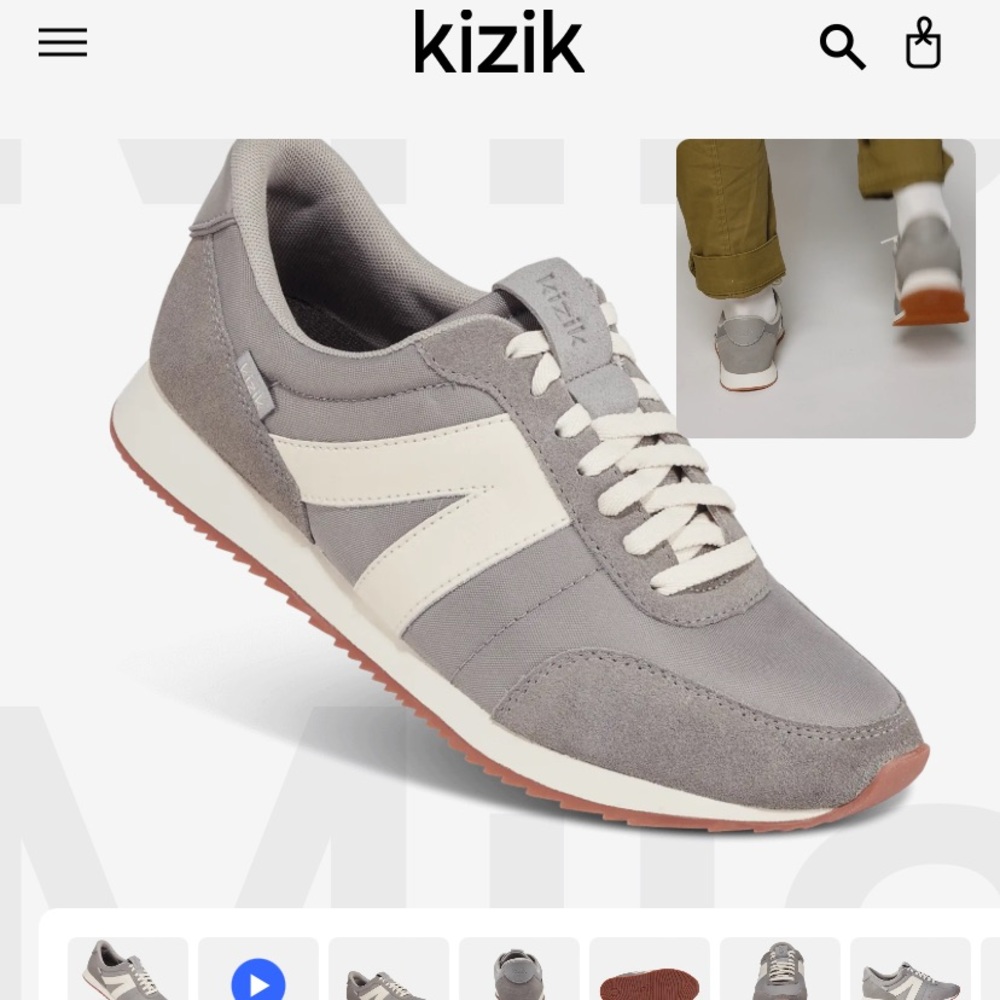 Kizik Milan Granite Sneaker Women’s 8.5